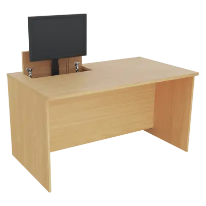 PC - VM1 - 140 stůl  s mechanickým výsuvem (1x) monitoru, 750x1400x800 mm lamino - javor horský